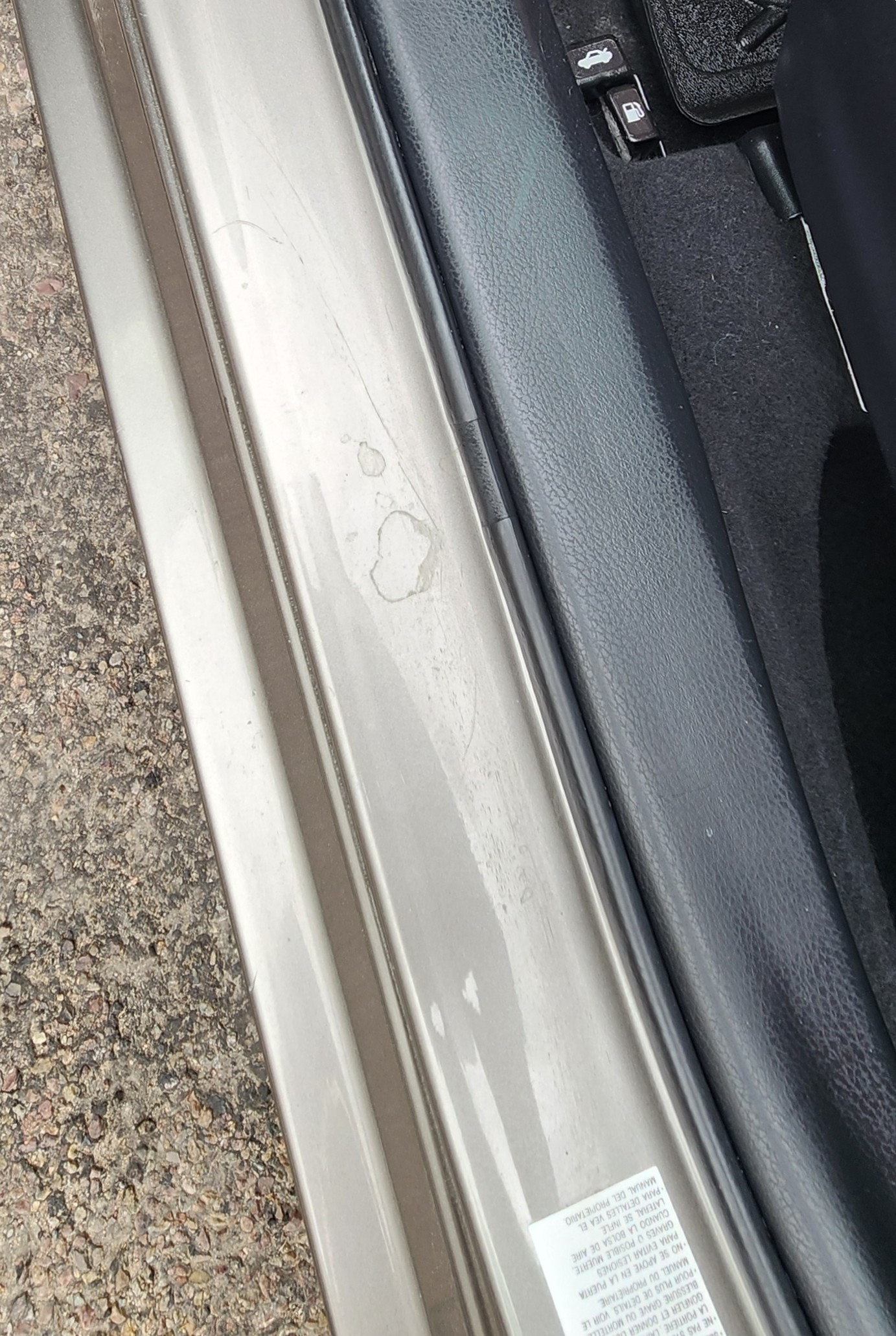 Interior door jambs not even wiped clean.