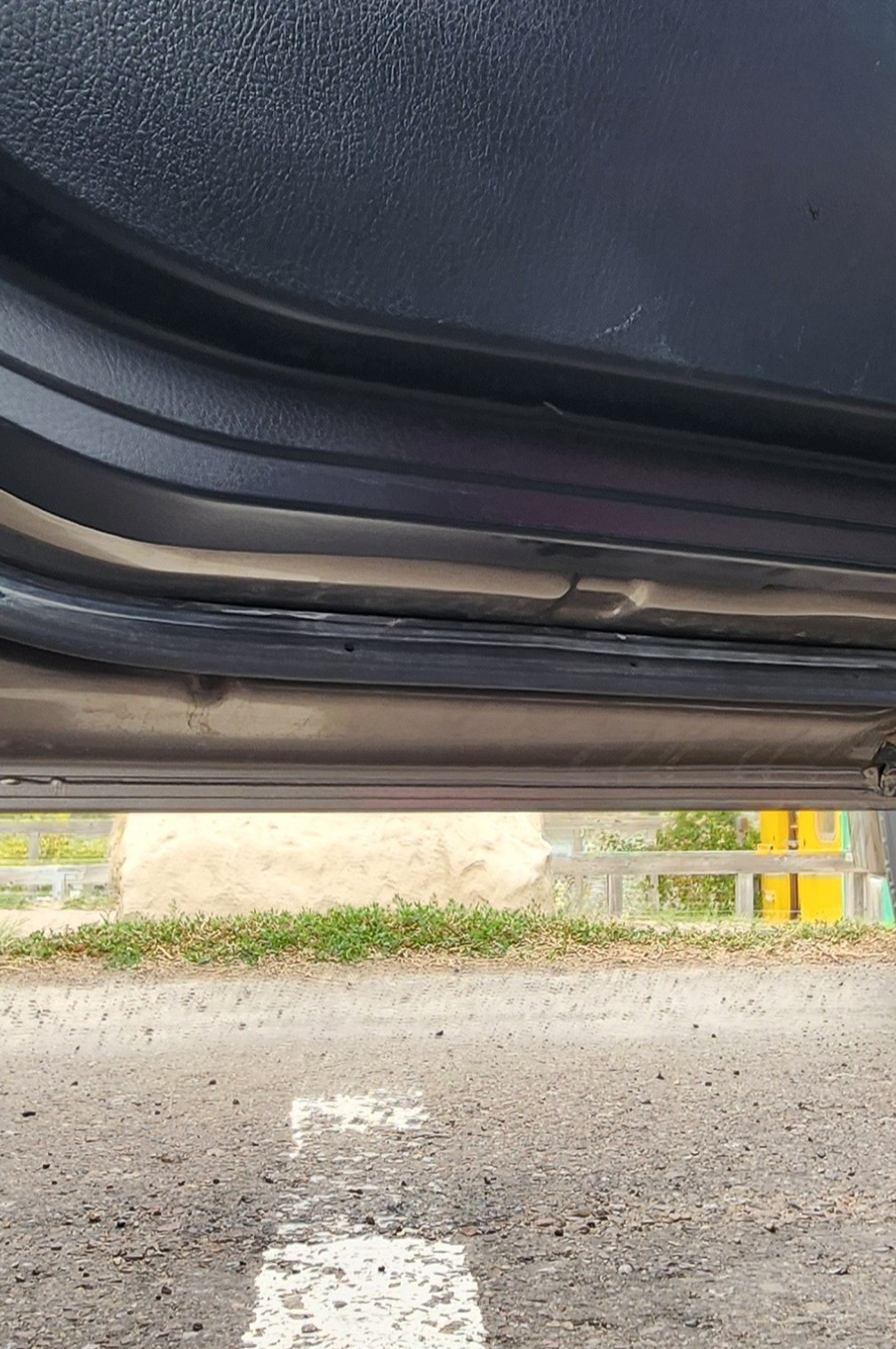 Underside of doors untouched. (second angle)